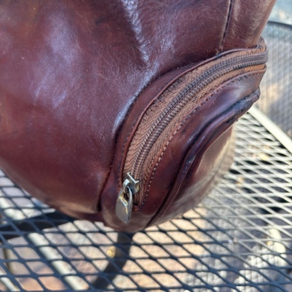 Italian Leather Vintage Backpack- Preowned/Made in Italy